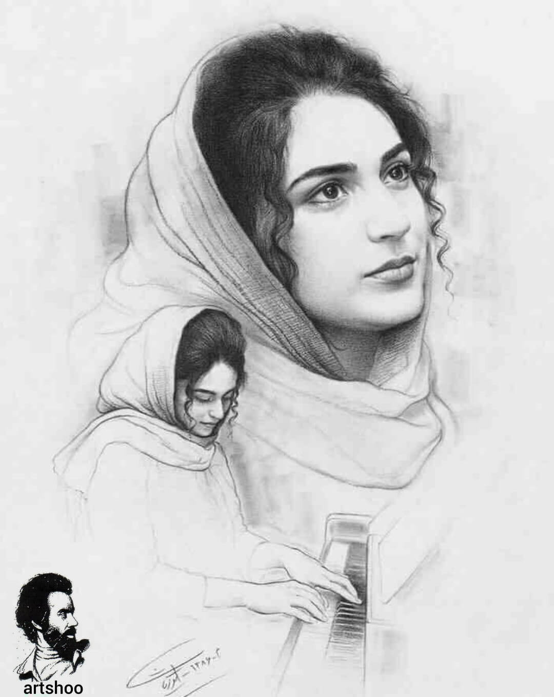 آموزش نقاشی سیاه قلم